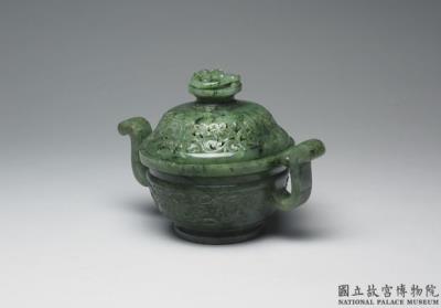 图片[3]-Jade incense burner with animal-mask pattern, Qing dynasty, Qianlong reign (1736-1795)-China Archive